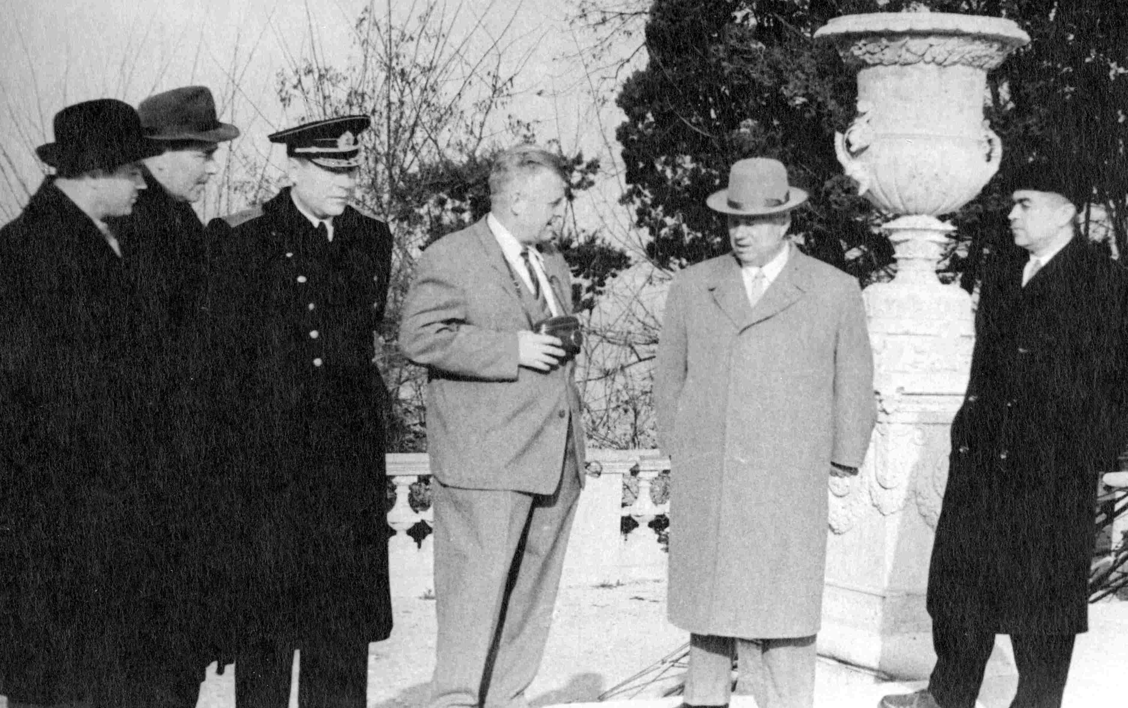 Макеев, Янгель, Хрущёв в Сочи, апрель 1959 г.